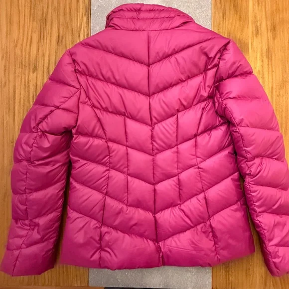 GUESS Puffer Jacket Purple Magenta Quilted Down Blend Puffer Coat Women Med - Picture 5 of 16